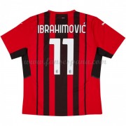 Camisetas Futbol Niños AC Milan Zlatan Ibrahimovic 11 Primera Equipación 2021-22..